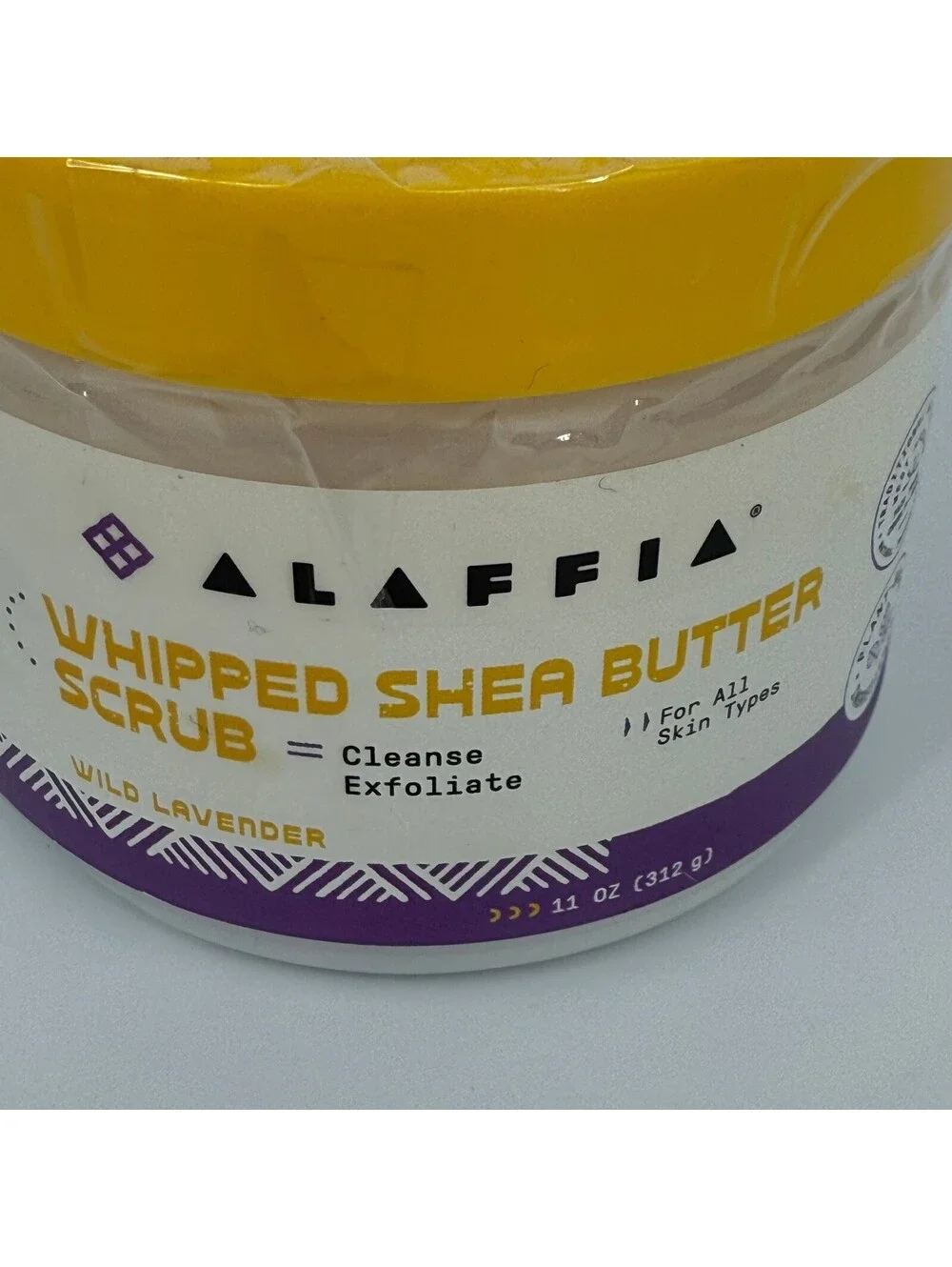 Lot of 2 Alaffia Whipped Shea Butter Scrub Wild Lavender Skin 312g/8 Fl Oz